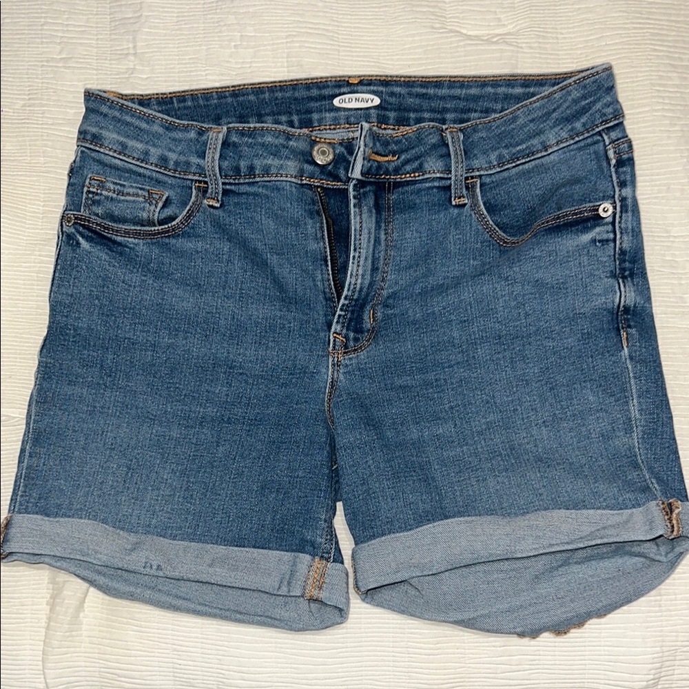Old Navy Blue Jean Shorts with Rolled Hems